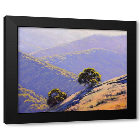 Yellow Tree Black Modern Wood Framed Art Print with Double Matting by Gercken, Graham