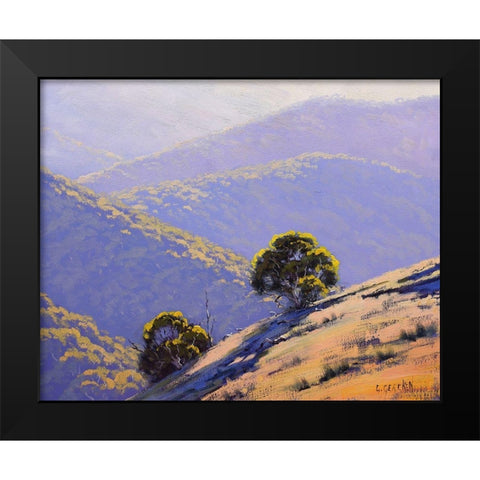 Yellow Tree Black Modern Wood Framed Art Print by Gercken, Graham