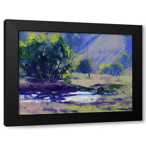 Purple Landscape Black Modern Wood Framed Art Print by Gercken, Graham
