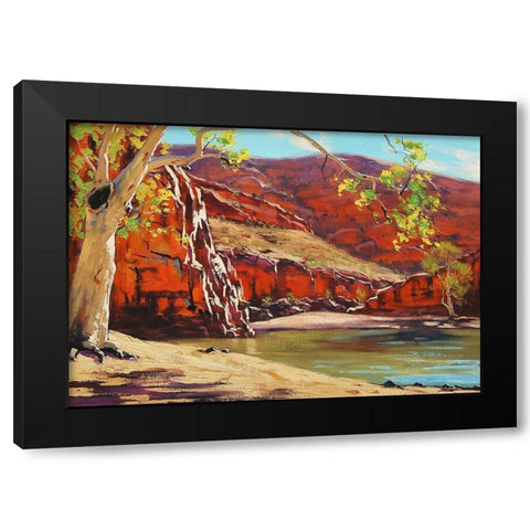 Red Rocks Black Modern Wood Framed Art Print with Double Matting by Gercken, Graham