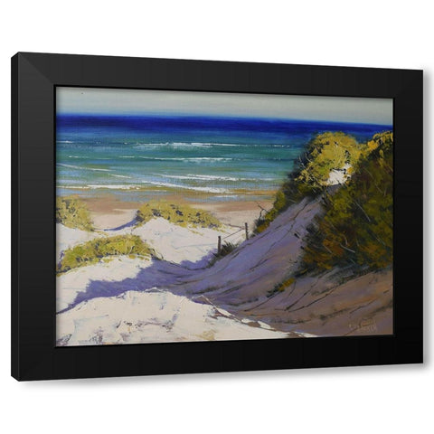 Dune Shadows Black Modern Wood Framed Art Print by Gercken, Graham