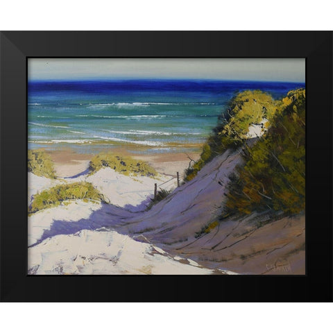 Dune Shadows Black Modern Wood Framed Art Print by Gercken, Graham