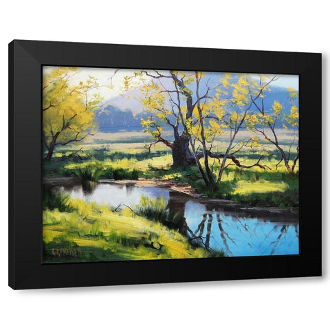 Fish River Winter Black Modern Wood Framed Art Print with Double Matting by Gercken, Graham