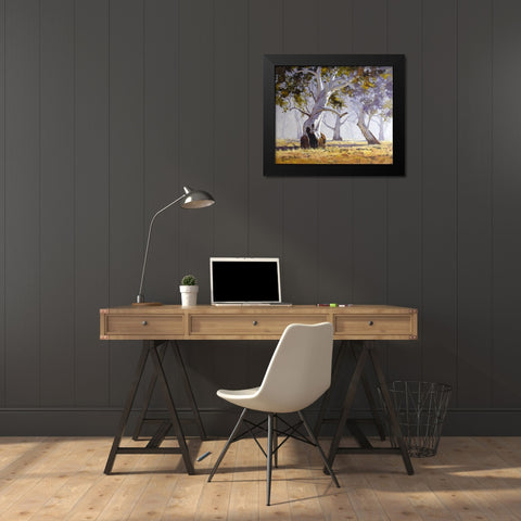 Gum Tree Black Modern Wood Framed Art Print by Gercken, Graham