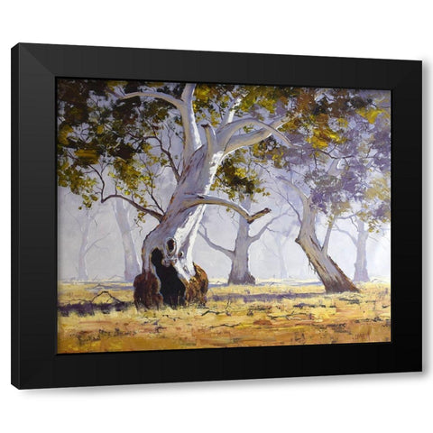 Gum Tree Black Modern Wood Framed Art Print by Gercken, Graham