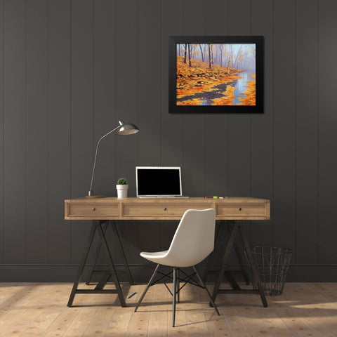 Golden Autumn Black Modern Wood Framed Art Print by Gercken, Graham