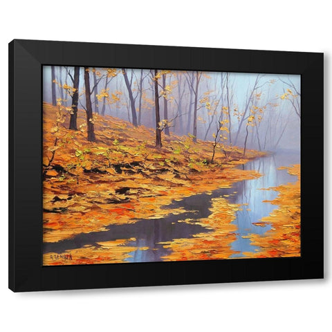 Golden Autumn Black Modern Wood Framed Art Print by Gercken, Graham