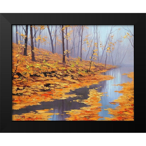Golden Autumn Black Modern Wood Framed Art Print by Gercken, Graham