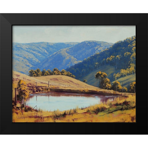 Farm Dam Hampton Black Modern Wood Framed Art Print by Gercken, Graham