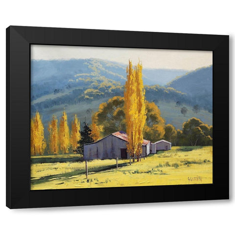 Farm Barn Black Modern Wood Framed Art Print by Gercken, Graham
