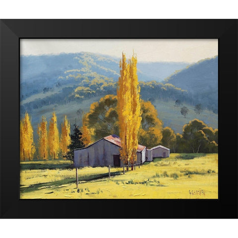 Farm Barn Black Modern Wood Framed Art Print by Gercken, Graham