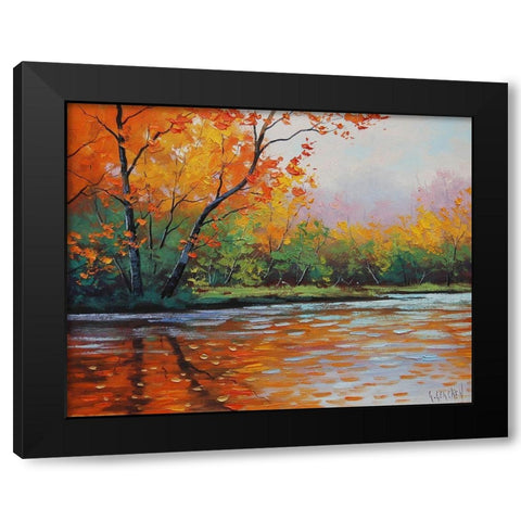 Fall River Black Modern Wood Framed Art Print by Gercken, Graham