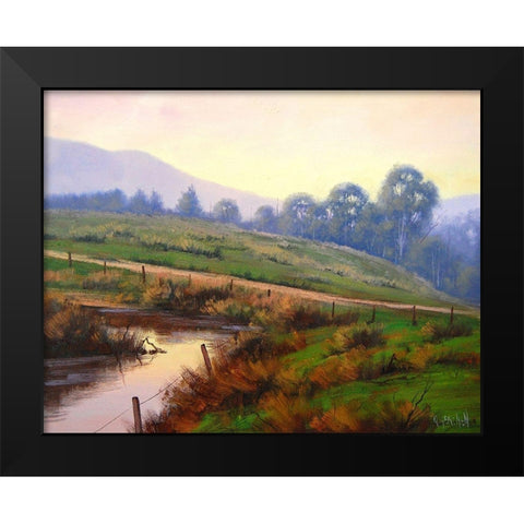 Evening Sky Black Modern Wood Framed Art Print by Gercken, Graham