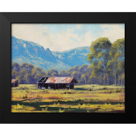 Megalong Painting Black Modern Wood Framed Art Print by Gercken, Graham