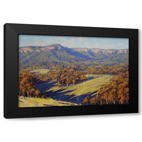 Megalong Valley  Black Modern Wood Framed Art Print with Double Matting by Gercken, Graham