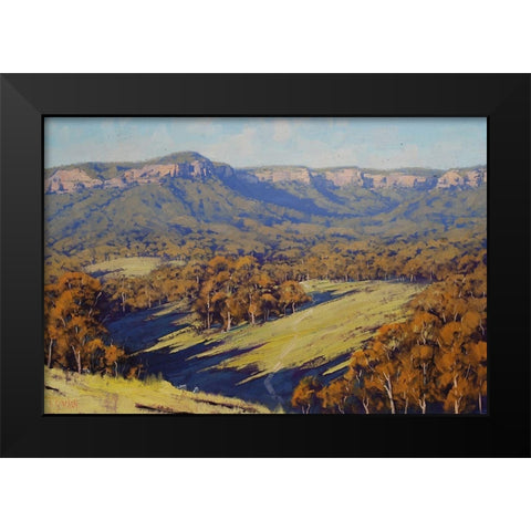 Megalong Valley  Black Modern Wood Framed Art Print by Gercken, Graham