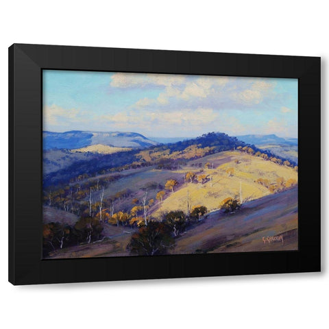 Megalong Valley Australia Black Modern Wood Framed Art Print with Double Matting by Gercken, Graham