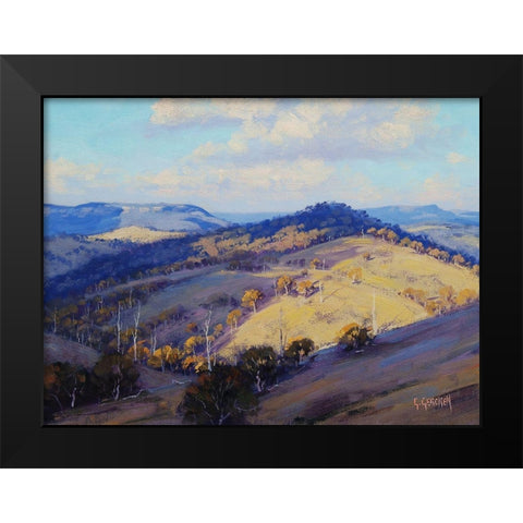 Megalong Valley Australia Black Modern Wood Framed Art Print by Gercken, Graham