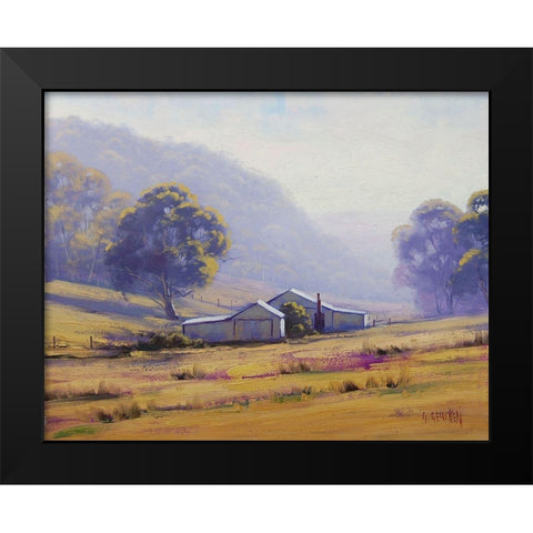 Lithgow Valley Black Modern Wood Framed Art Print by Gercken, Graham