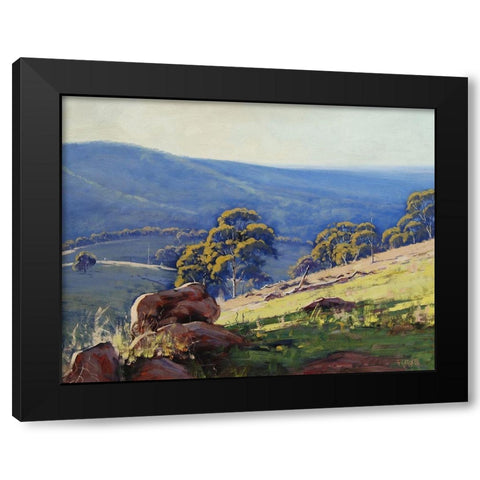 Landscape Oil Painting Black Modern Wood Framed Art Print with Double Matting by Gercken, Graham