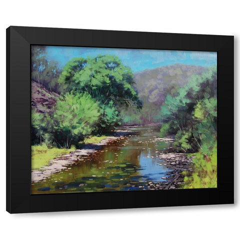 Summer Willows Black Modern Wood Framed Art Print with Double Matting by Gercken, Graham