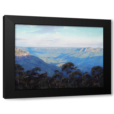 The Jamison Valley Black Modern Wood Framed Art Print with Double Matting by Gercken, Graham