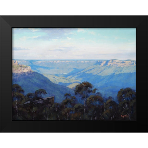 The Jamison Valley Black Modern Wood Framed Art Print by Gercken, Graham
