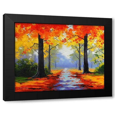 Vivid Autumn Colours Black Modern Wood Framed Art Print by Gercken, Graham