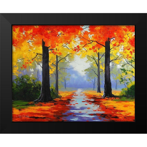 Vivid Autumn Colours Black Modern Wood Framed Art Print by Gercken, Graham
