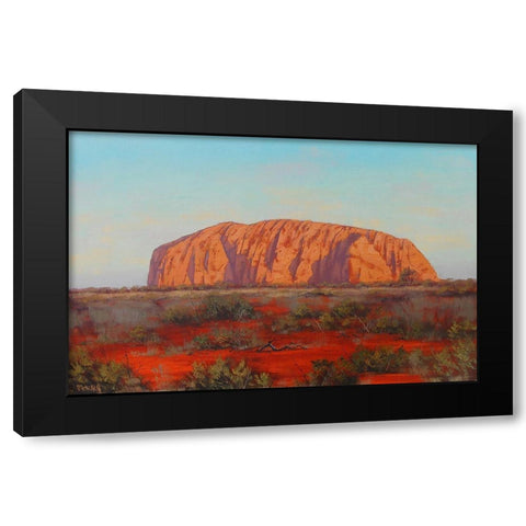 Uluru Colours Central Australia Black Modern Wood Framed Art Print with Double Matting by Gercken, Graham
