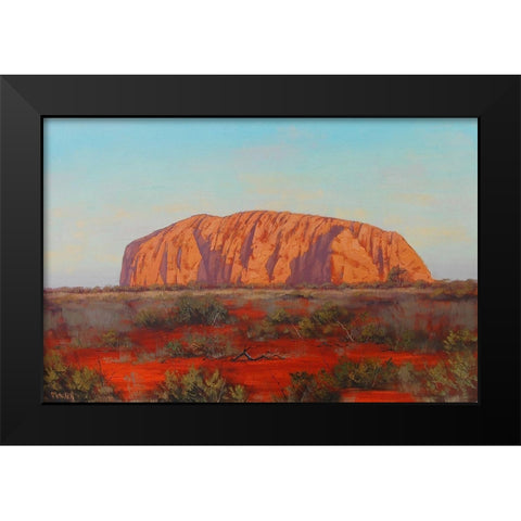 Uluru Colours Central Australia Black Modern Wood Framed Art Print by Gercken, Graham