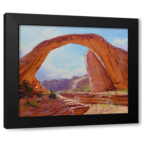 Utah Desert  Arch North America Black Modern Wood Framed Art Print by Gercken, Graham