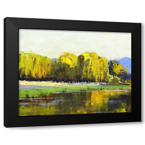Willows Black Modern Wood Framed Art Print with Double Matting by Gercken, Graham