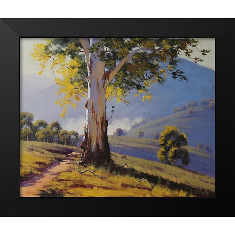 Tumut Hills Gum Tree Black Modern Wood Framed Art Print by Gercken, Graham