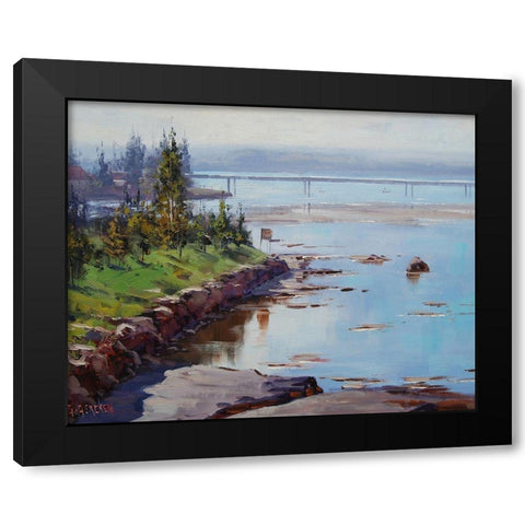Tuggerah Lake Australia Black Modern Wood Framed Art Print by Gercken, Graham