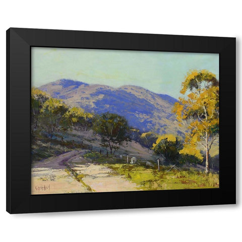 Track to the Valley Black Modern Wood Framed Art Print by Gercken, Graham