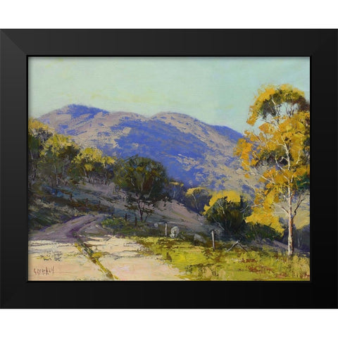 Track to the Valley Black Modern Wood Framed Art Print by Gercken, Graham