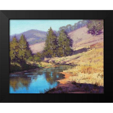 Summer Coxs River Australia Black Modern Wood Framed Art Print by Gercken, Graham