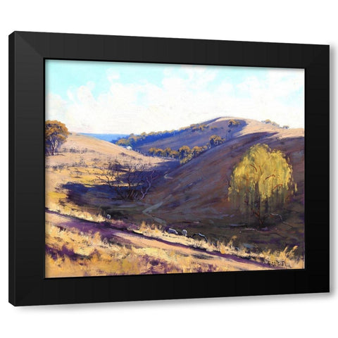 Summer Shadows Kanimbla Black Modern Wood Framed Art Print with Double Matting by Gercken, Graham