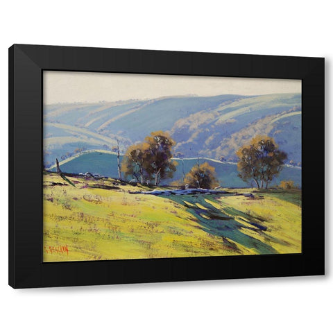 Spring Hills Tarana Australia Black Modern Wood Framed Art Print with Double Matting by Gercken, Graham
