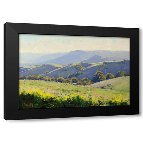 Spring Landscape Kanimbla Australia Black Modern Wood Framed Art Print by Gercken, Graham