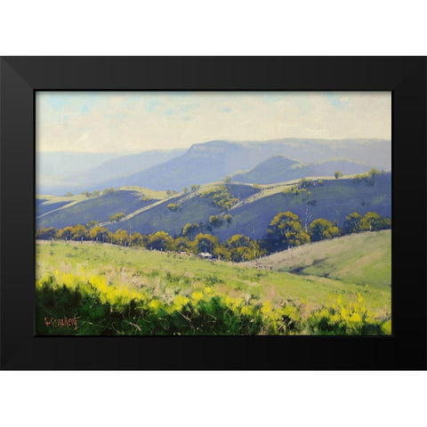 Spring Landscape Kanimbla Australia Black Modern Wood Framed Art Print by Gercken, Graham