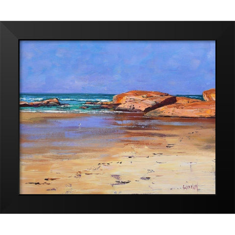 South West Rocks Black Modern Wood Framed Art Print by Gercken, Graham