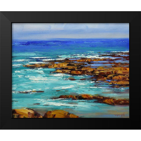 Rocks and Surf Black Modern Wood Framed Art Print by Gercken, Graham
