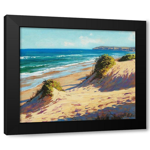 Sand Dunes NSW Black Modern Wood Framed Art Print with Double Matting by Gercken, Graham