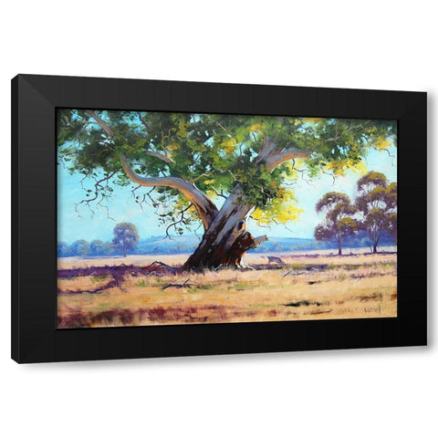 Red Gum Painting Black Modern Wood Framed Art Print by Gercken, Graham