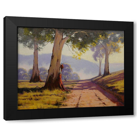 Road Throught The Valley Black Modern Wood Framed Art Print by Gercken, Graham