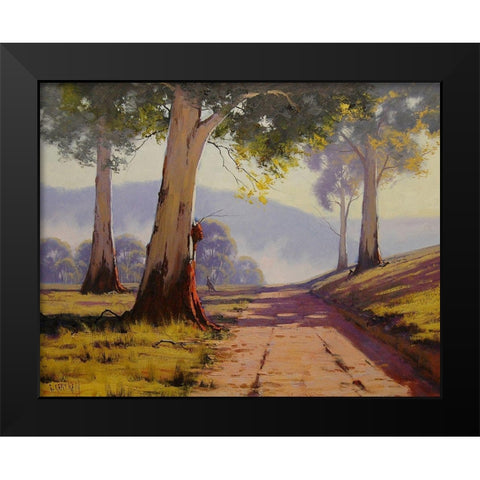 Road Throught The Valley Black Modern Wood Framed Art Print by Gercken, Graham
