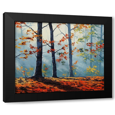 Rustic Autumn Colours Black Modern Wood Framed Art Print with Double Matting by Gercken, Graham