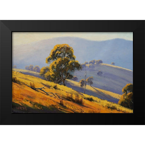 Megalong Morning Light Australia Black Modern Wood Framed Art Print by Gercken, Graham